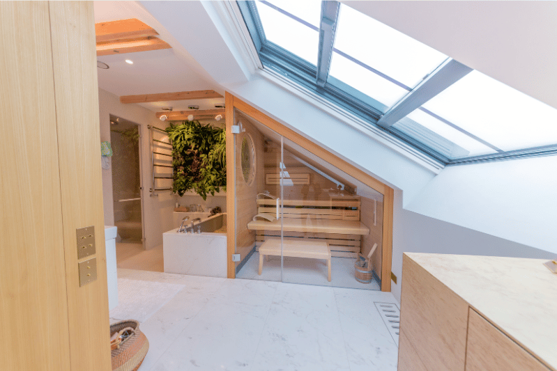 design sauna tao in a small apartment
